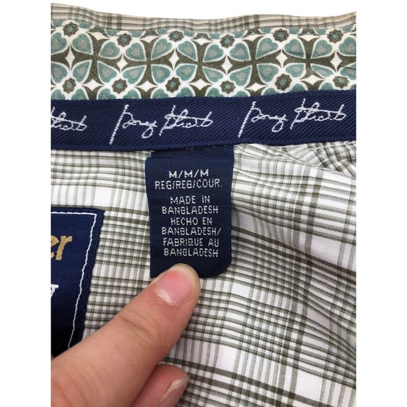 Wrangler George Strait Collection Plaid Shirt Medium Button Down Mens Cotton Bld - Picture 4 of 6